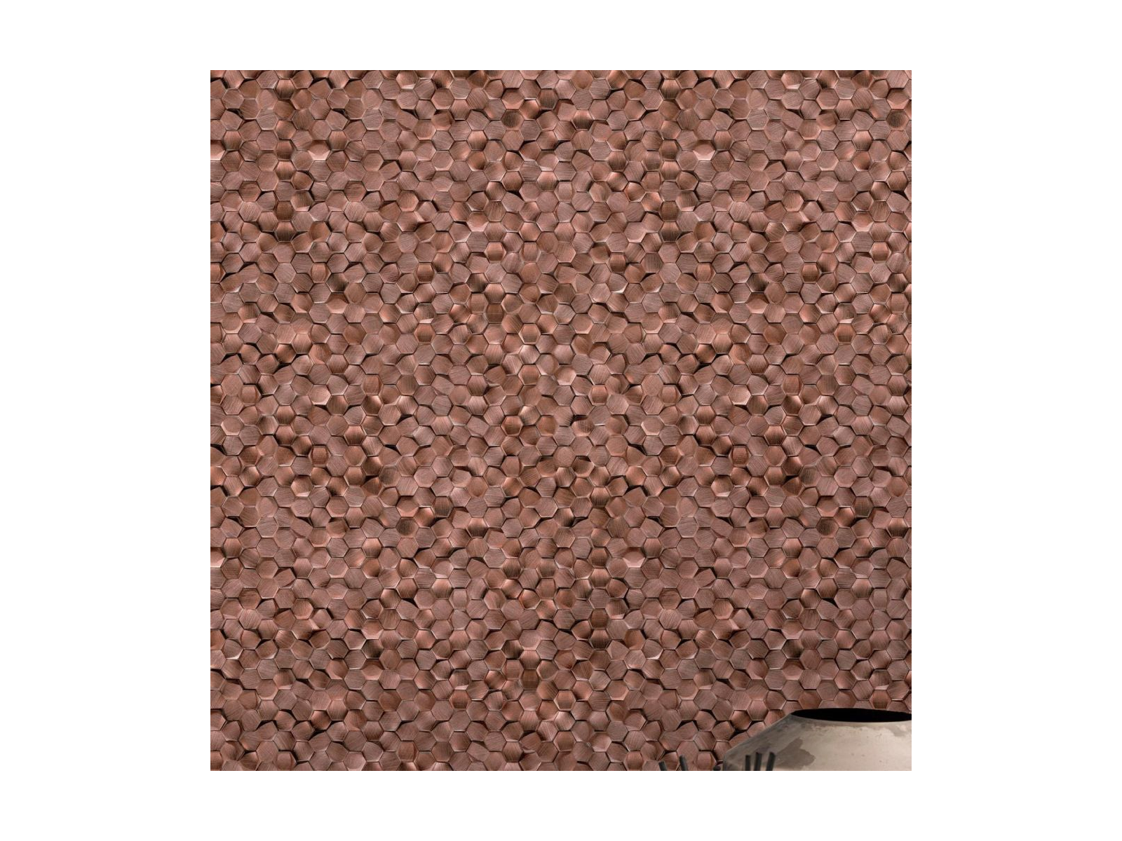 Gravity Alu 3D Hexagon Copper 30,1X30,7