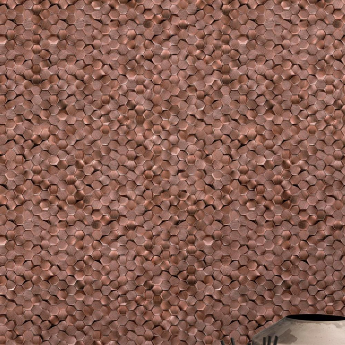 Gravity Alu 3D Hexagon Copper 30,1X30,7