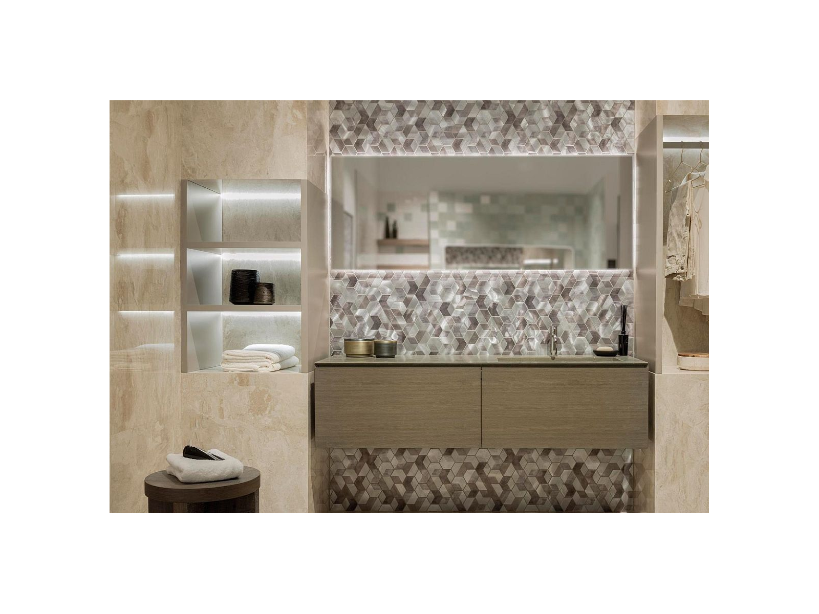 Gravity Alu 3D Hexagon Copper 30,1X30,7