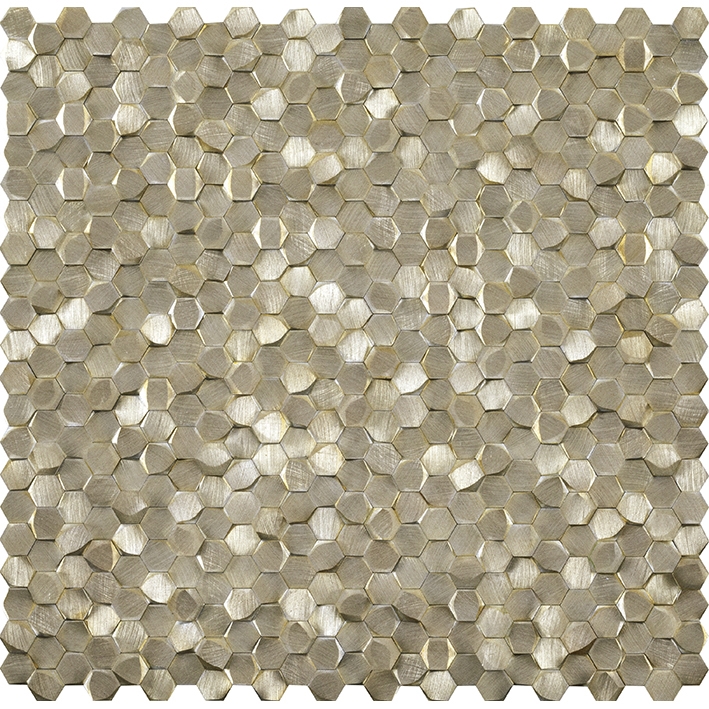 Gravity Alu 3D Hexagon Gold 30,4X31