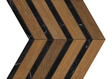 Heartwood Brandy Marble Chevron 28,7×29,4