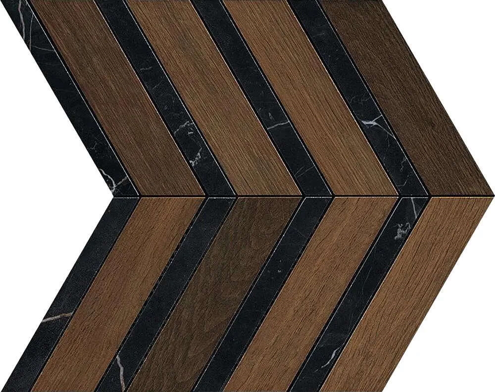 Heartwood Moka Marble Chevron 28,7×29,4