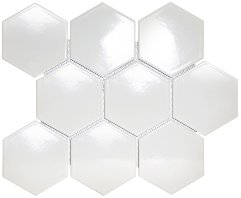 Hex10 White Glossy 29,5X26