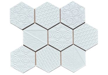 Hex10 White Mat Reliev 29,5X26