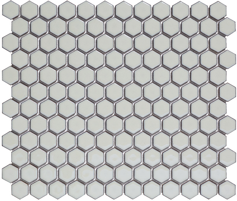 Hex2 Soft Grey Edge Glossy 26X30