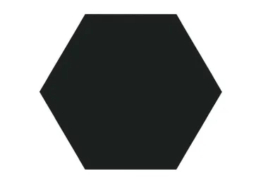 Hexa Black Hexagon 23x27