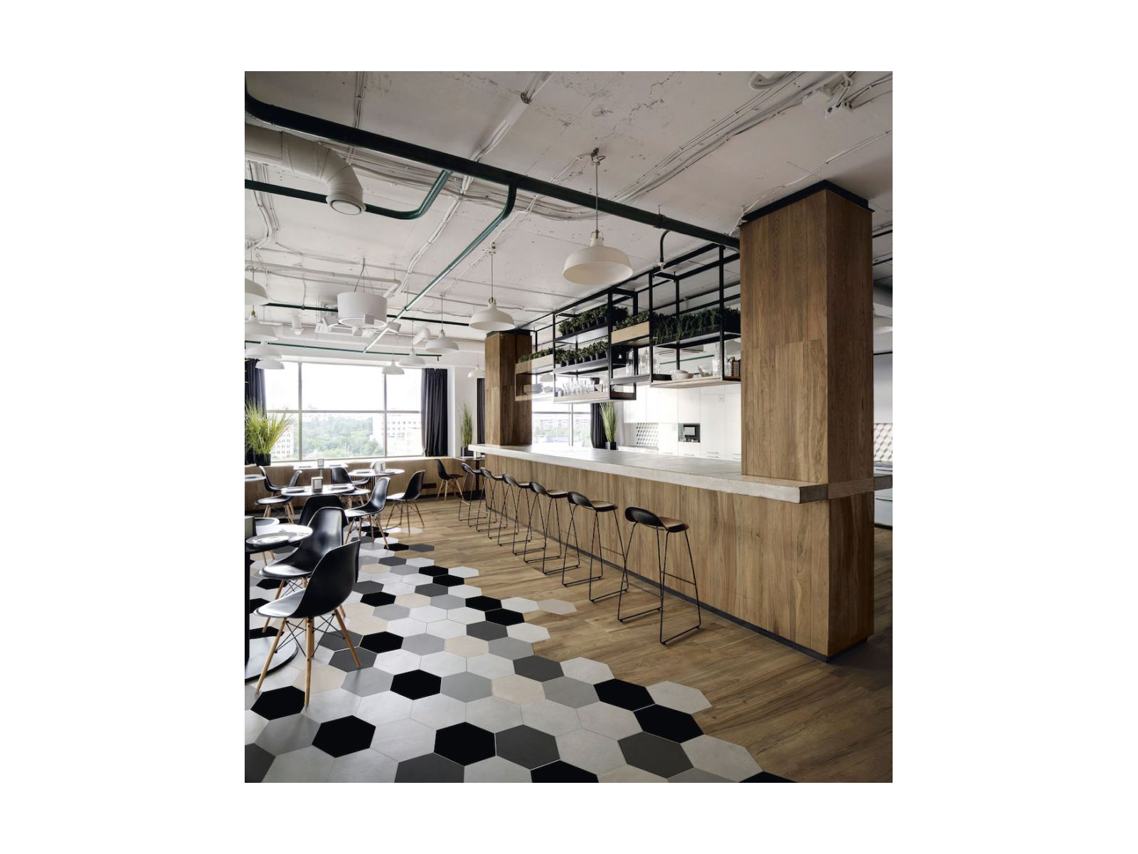 Hexa White Hexagon 23x27