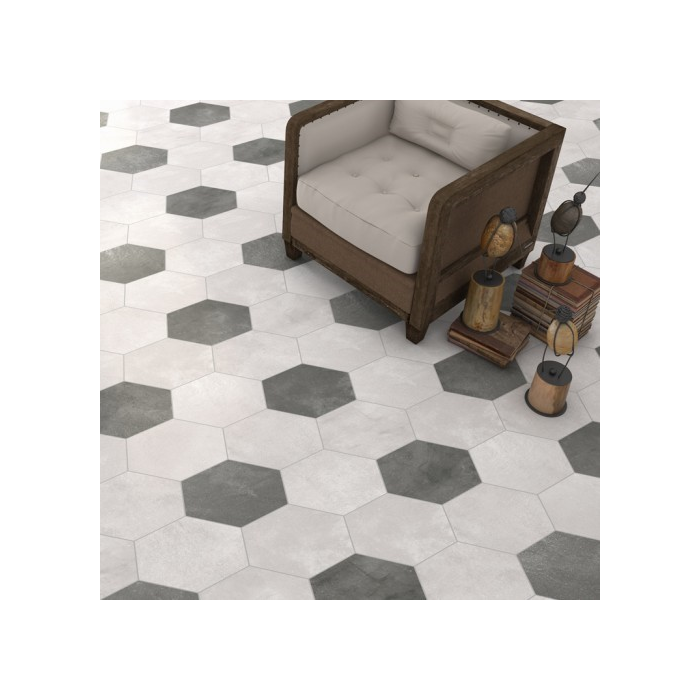Hexagono Rift Grafito 26,6x23