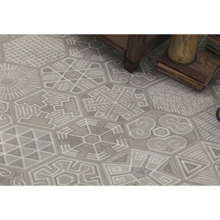 Hexagono Rift Grafito 26,6x23