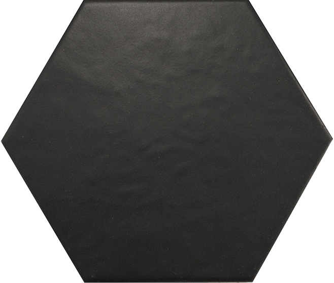Hexatile Negro Mate 17,5X20