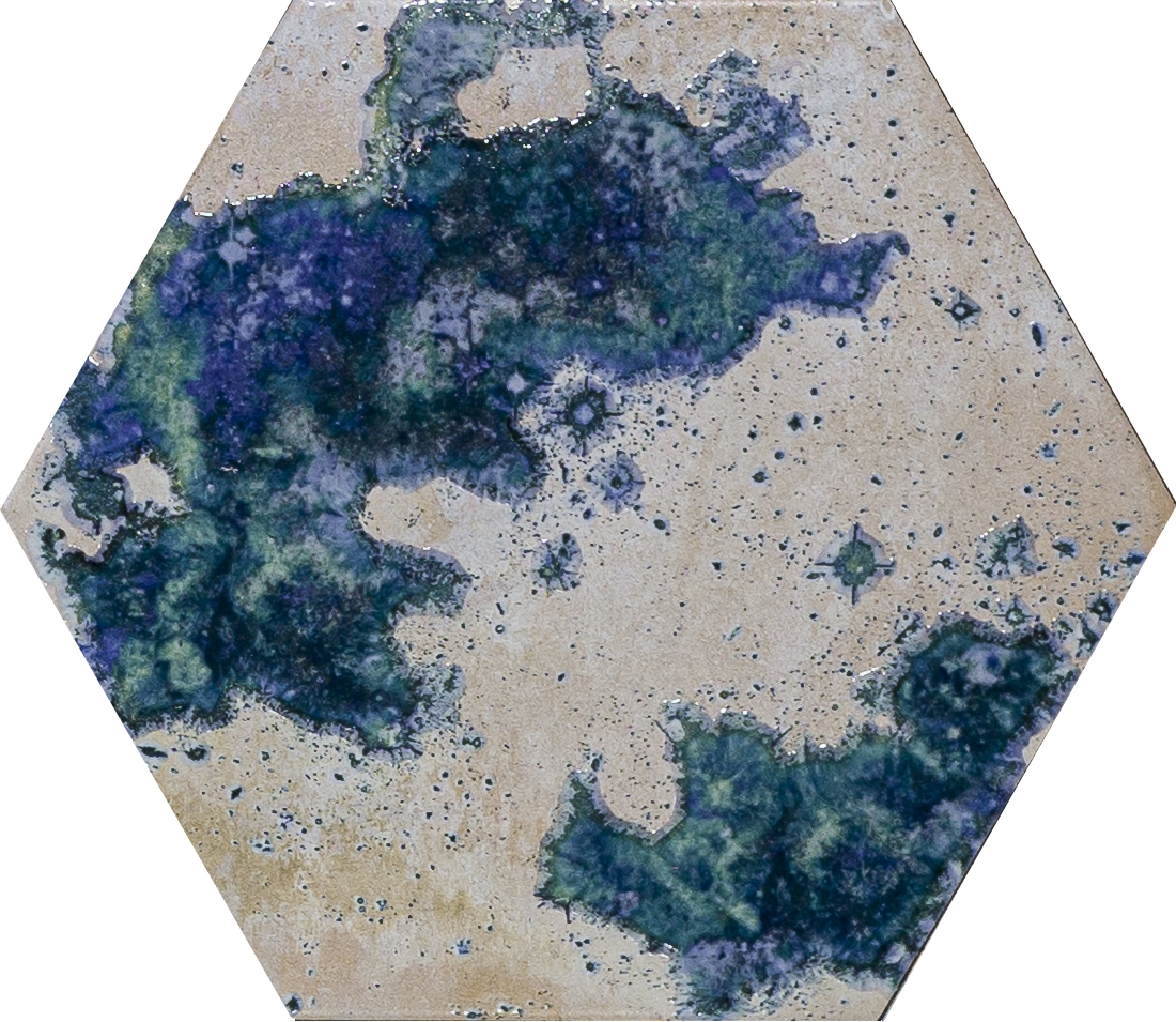 Hutton Raku Decor Hexagon 25x29