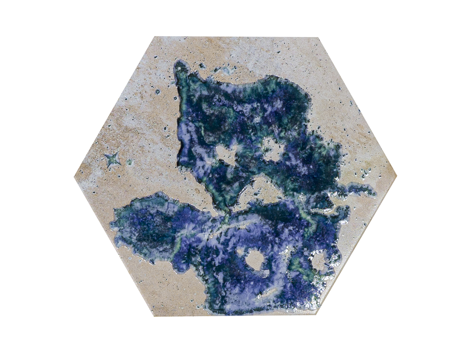 Hutton Raku Decor Hexagon 25x29