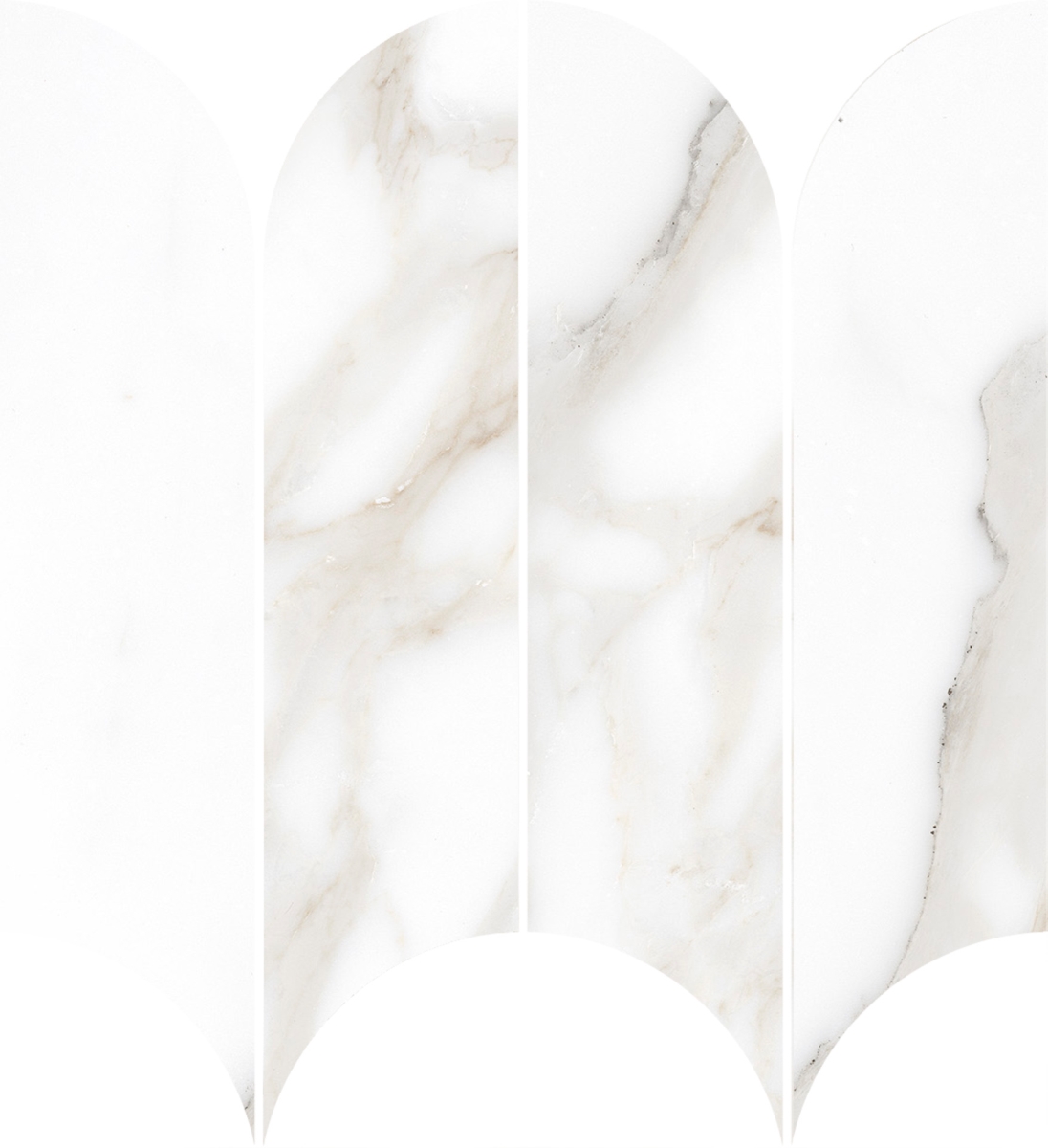 Incanto Calacatta Nobile Glossy Mosaico Ventaglio 28,1X31