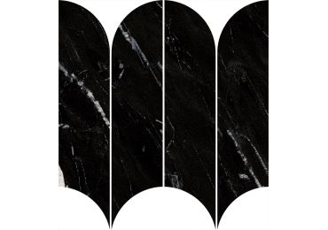 Incanto Sky Black Glossy Mosaico Ventaglio 28,1X31