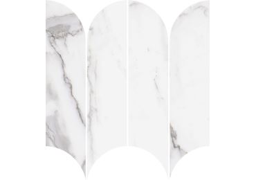 Incanto Statuario Venato Glossy Mosaico Ventaglio 28,1X31