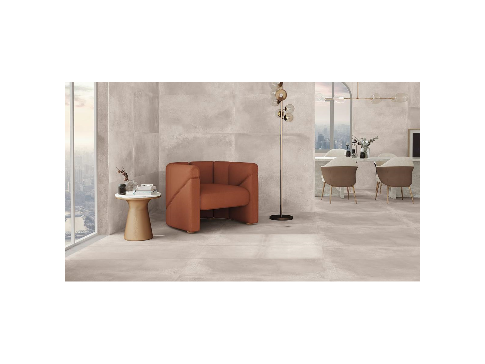 Industrial Hall Off White  60X60