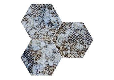Inedita Blue Nat. Hexagon 25x29