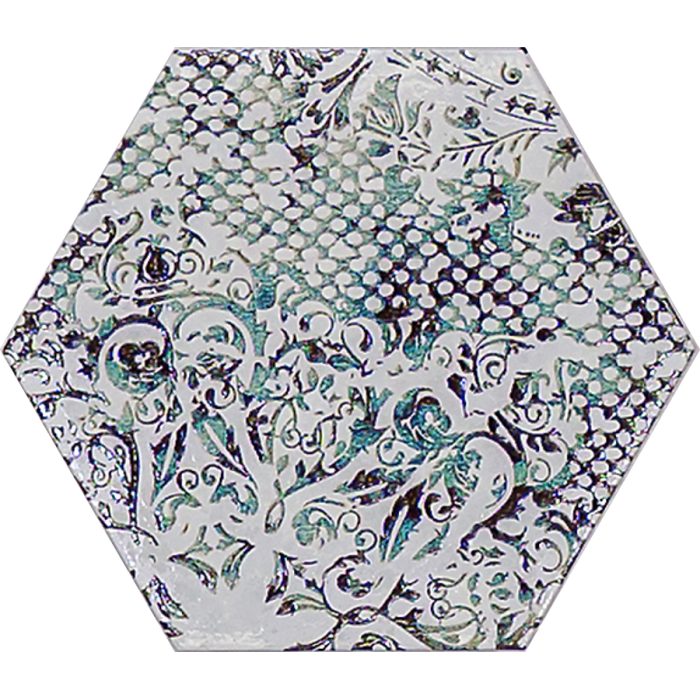 Inedita White Nat. Hexagon 25x29