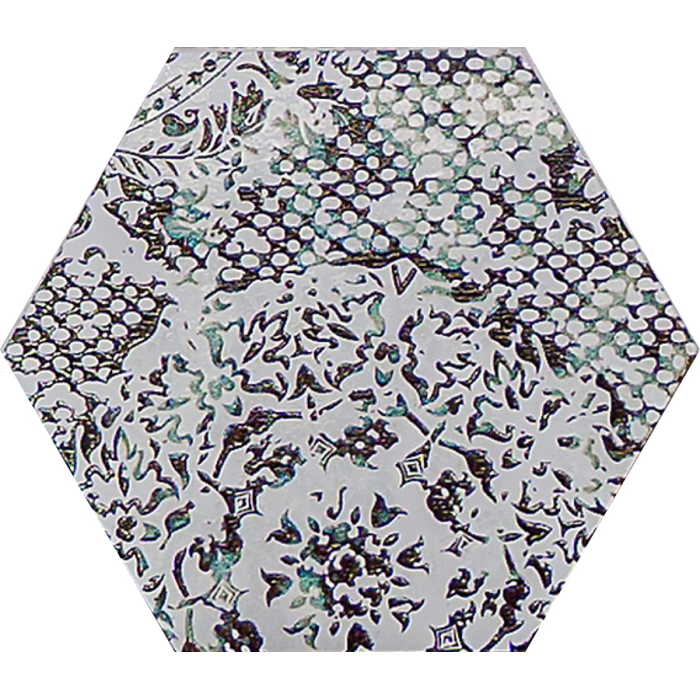 Inedita White Nat. Hexagon 25x29