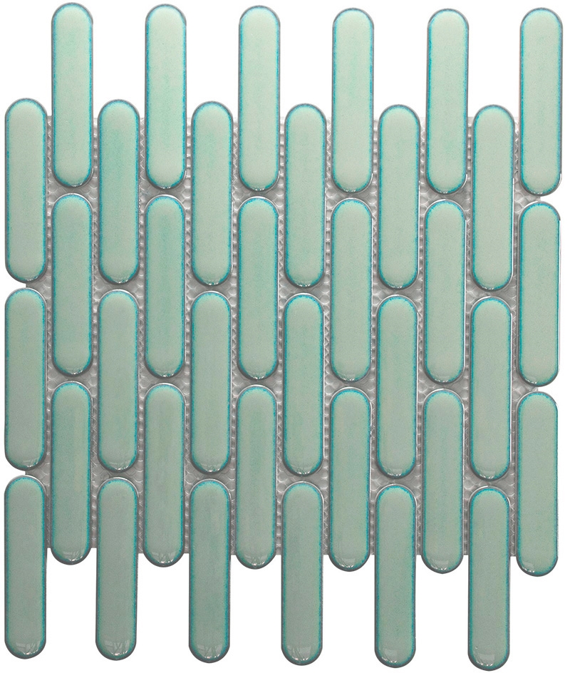 Light Green Glossy Oval 30X30