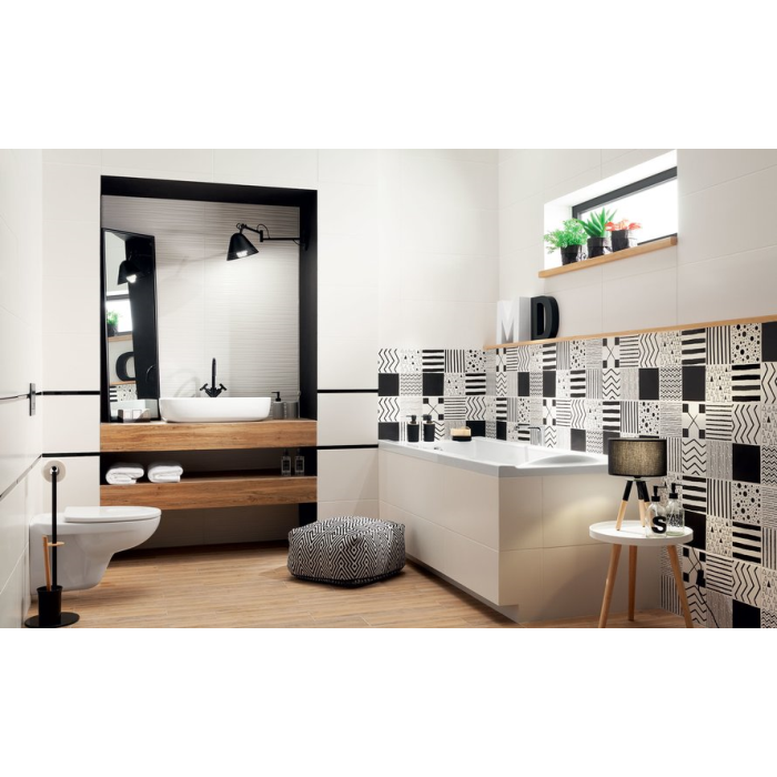 Listela Skleněná  Glass Black Lesk 2,3X60,8