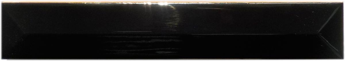 Listelo Piramide Negro Brillo 2,5X15
