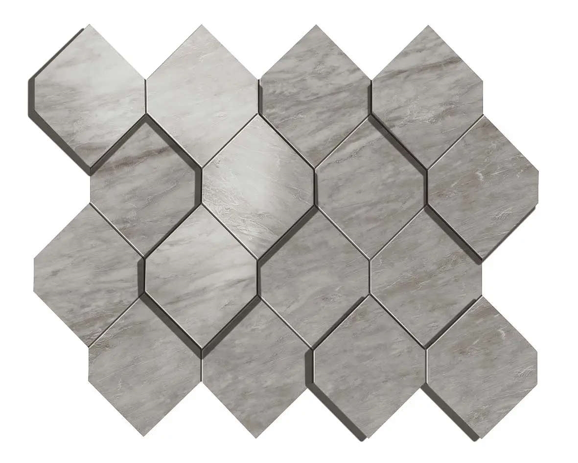 Marvel Bardiglio Grey Mosaico Esagono D 28,2×35,3