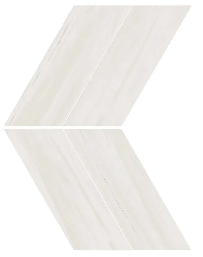 Marvel Bianco Dolomite Chevron Lappato 22,5×22,9