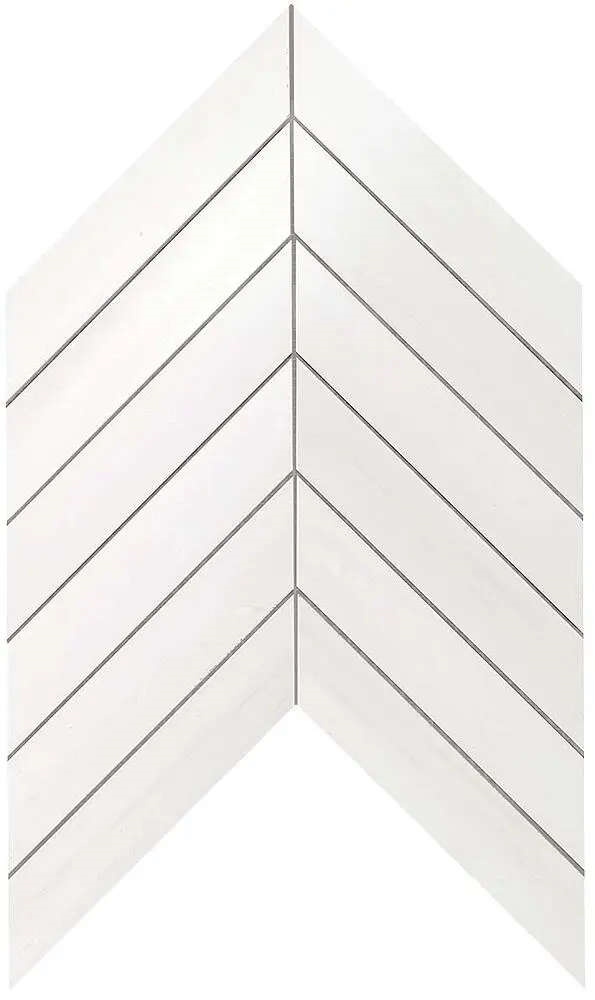 Marvel Bianco Dolomite Chevron Wall 25×30,5
