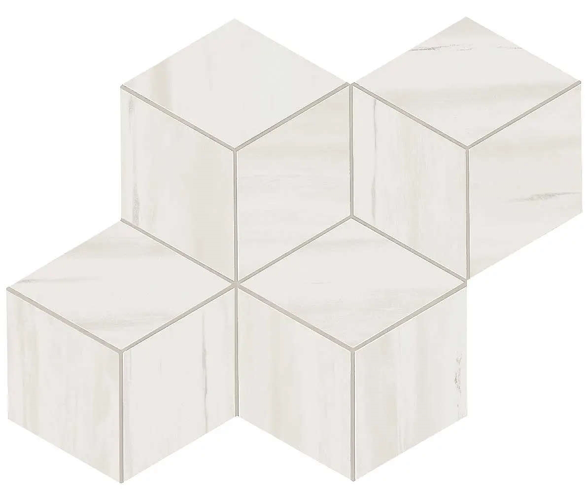 Marvel Bianco Dolomite Mosaico Esag Lapp 30×35