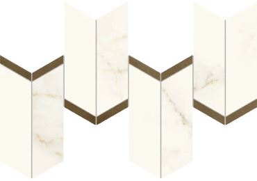 Marvel Calacatta Apuano Mosaico Chevron Lappato 19,2×46,3