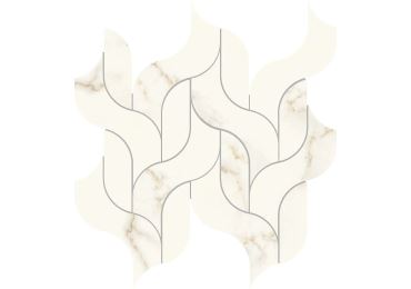 Marvel Calacatta Apuano Mosaico Waterfall Lappato 27,7×30,5