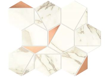 Marvel Calacatta Imperiale Gold Hex Shiny 25,1×29