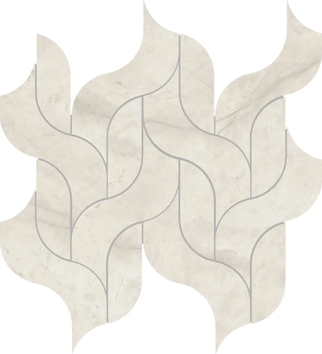 Marvel Calacatta Perla Mosaico Waterfall Lappato 27,7×30,5
