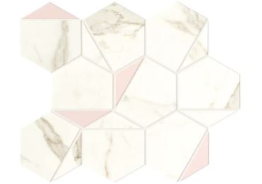 Marvel Calacatta Prestigio Rose Hex Silk 25,1×29