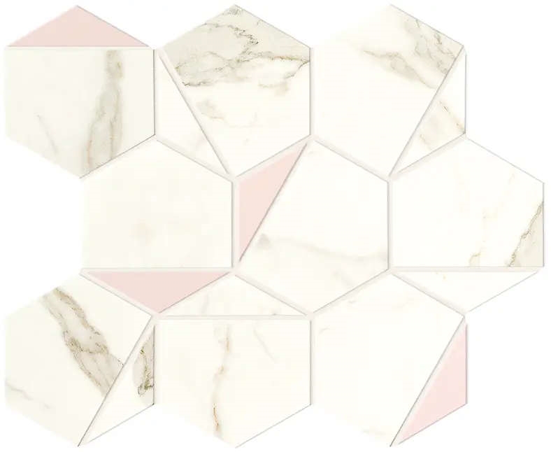 Marvel Calacatta Prestigio Rose Hex Silk 25,1×29