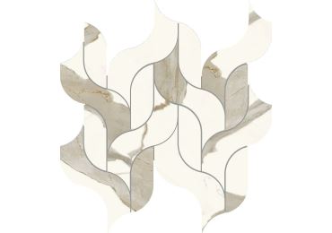 Marvel Calacatta Sublime Mosaico Waterfall Lappato 27,7×30,5