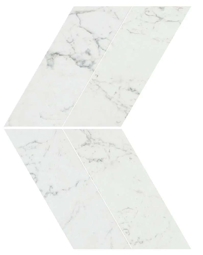 Marvel Carrara Pure Chevron Lappato 22,5×22,9
