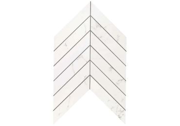 Marvel Carrara Pure Chevron Wall 25×30,5