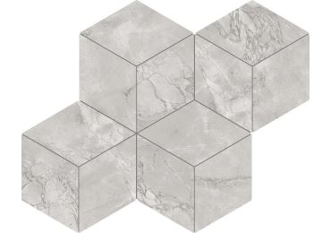 Marvel Grey Cloud Mosaico Esagono Silk 30×35