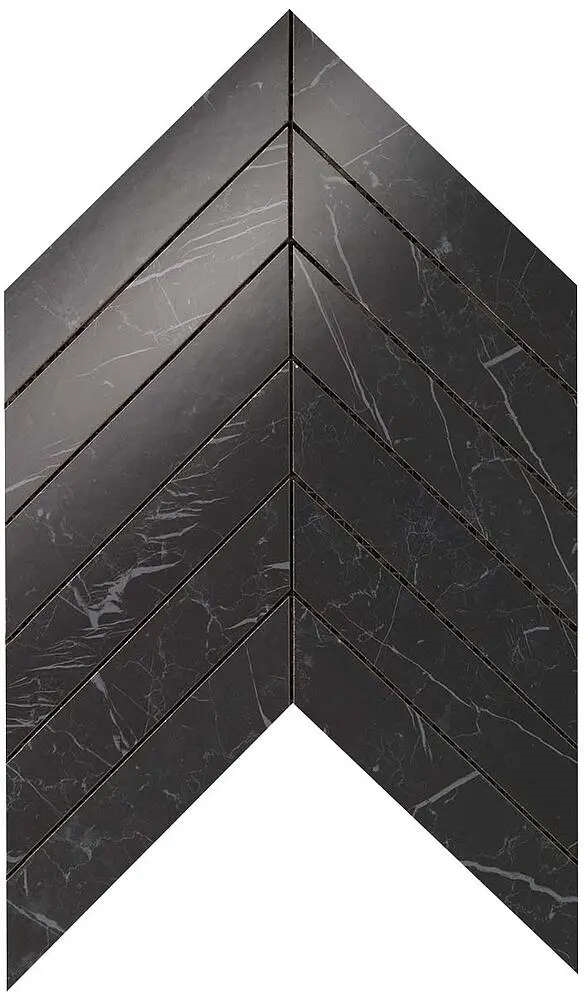 Marvel Nero Marquina Chevron Wall 25×30,5