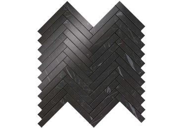 Marvel Nero Marquina Herringbone Wall 30×30,5