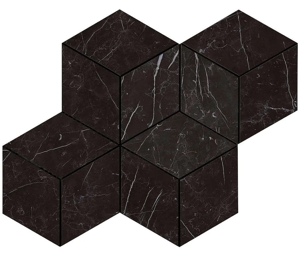 Marvel Nero Marquina Mosaico Esag Lapp 30×35