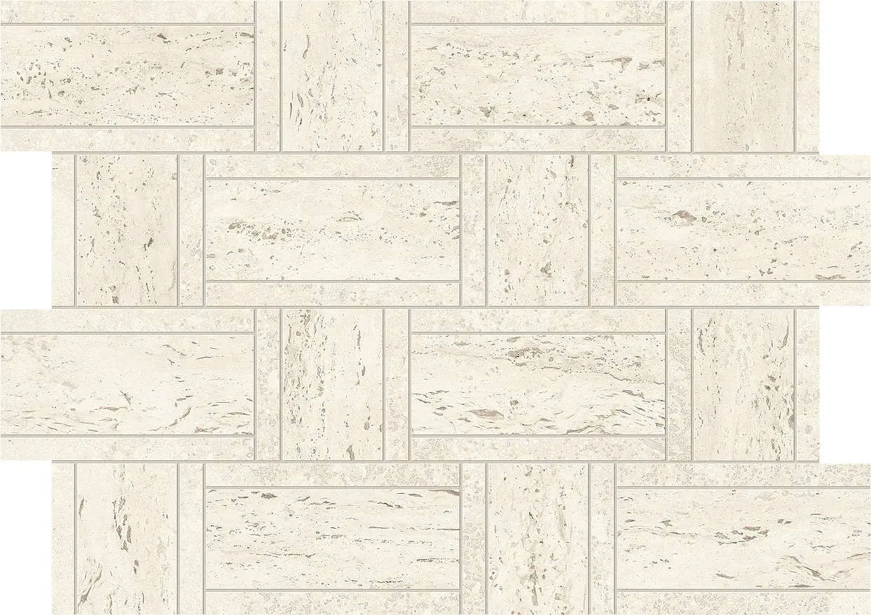 Marvel White Mosaico Basketweave 35×47