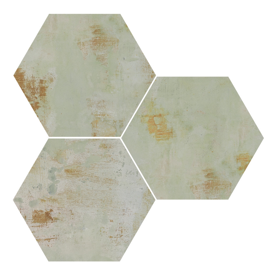 Mood Green Natural Hexagon 25x29