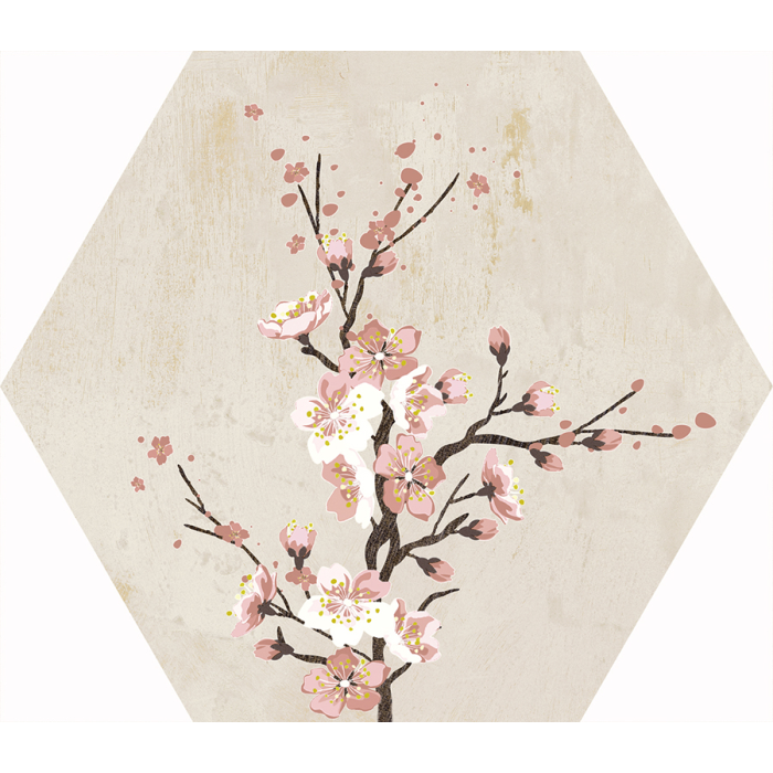 Mood Ivory Decor Hexagon 25x29