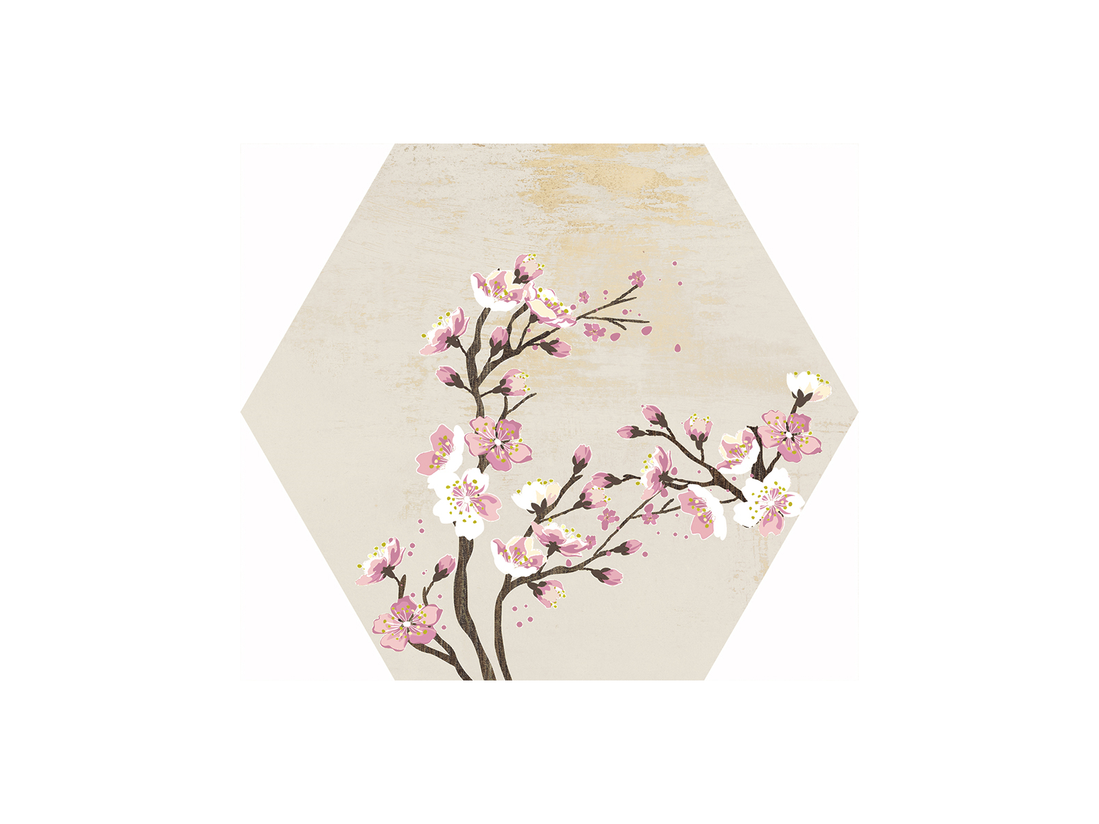 Mood Ivory Decor Hexagon 25x29