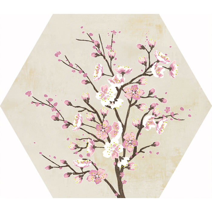 Mood Ivory Decor Hexagon 25x29