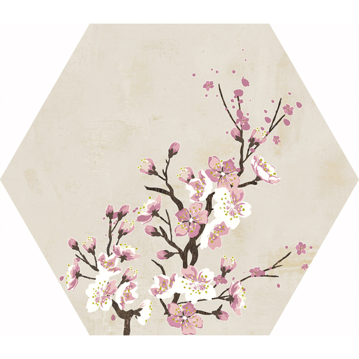 Mood Ivory Decor Hexagon 25x29