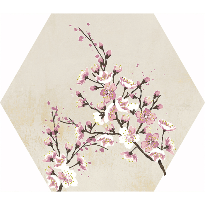 Mood Ivory Decor Hexagon 25x29